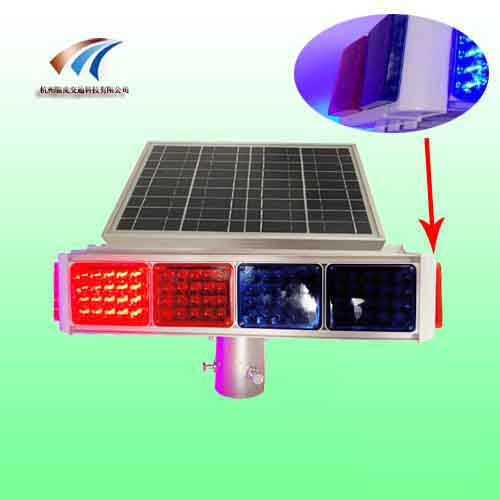 呼伦贝尔四面爆闪灯 太阳能红蓝爆闪灯交通设施价格